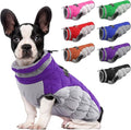 Lelepet Dog Coat Warm Dog Winter Coat Waterproof Dogs Jacket with Harness Built in Reflective Pet Fleece Vest Zip-Up Cold Weather Coats for Small Dogs Turtleneck & Windproof Coats Chihuahua Purple XS