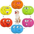 Hungdao 12 Pcs Squeaky Dog Toys Latex Rubber Squeaky Ball Smile Face Emoticon Dog Toys Chewing Interactive Ball Bulk Puppy Lovers Gift for Small Medium Pets Doggie Training(Lively Style)