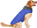 Dog Winter Coat, Waterproof Dog Jacket with Leash Hole, Reflective Adjustable Pet Snow Vest, Warm Fleece Sweater for Small Medium Large Dogs - Blue, XL