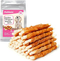 Dog Treats, 5 Inch Chicken Wrapped Rawhide Sticks for Dogs, Teeth Cleaning Dog Chew Snacks for Puppy and Small Dogs, 14.1oz