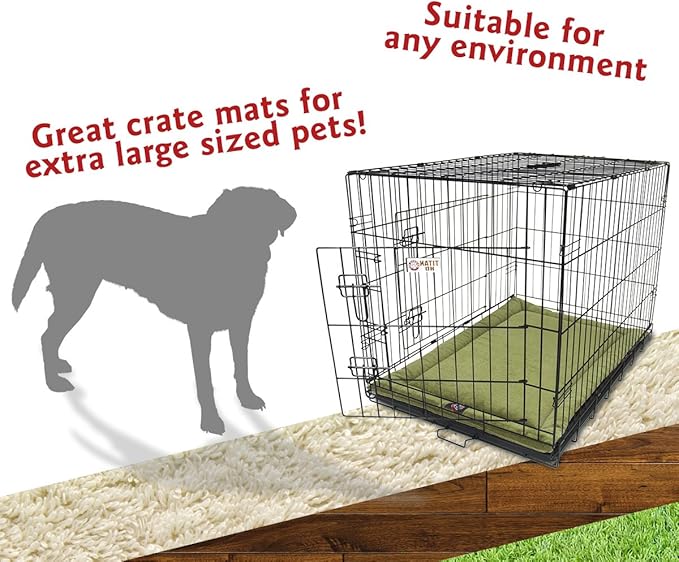 Majestic Pet Orthopedic Memory Foam Dog Crate Mat - Plush Pet Bed Pad for Crates & Kennels | USA Crafted | 48"x30" Villa Fern