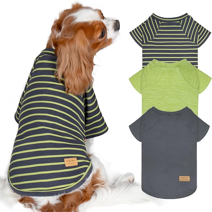 KYEESE 3Pack Dog Sweater Soft Cat Clothes Lightweight Dog Sweaters for Small Dogs Male Comfy Dogs Sweatshirt Pullover Pet Coat Stretchy Cat Sweaters Pet Fleece Sweater with Sleeves for Cold Weather