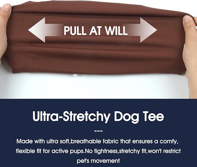 IECOii 2Pack Dog T-Shirts for Large Dogs | Breathable & Lightweight Fabric, Easy-On Design for Doberman, Machine Washable, Coffee+DarkRed, 4XL