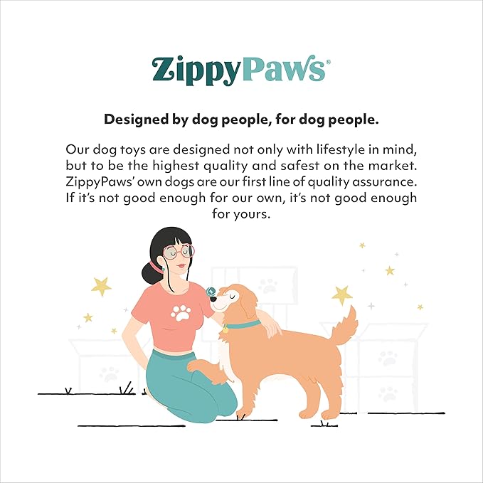 ZippyPaws Squeakie Crawler- No Stuffing Dog Toy to Keep Them Busy, for Small, Medium, & Large Dogs, Squeaky Pet Toy for Boredom, Unstuffed Chew Toy, Soft Plush Puppy Products, Bubba The Bear- 12"