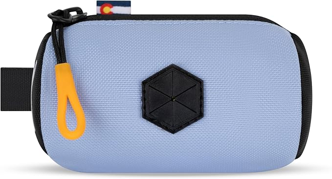 OllyDog Scoop Pick Up | Dog Poop Bag Holder | Lightweight & Water-Resistant Dispenser | Leash Attachment for Hands-Free Carry | Fits Standard Waste Bag Rolls (Blue Heron)