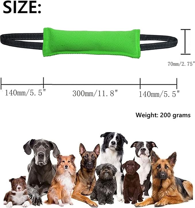 Clysrou Dog Tug Toy Tough Jute Bite Pillow Lasting Training Equipment Puppy to Large Dogs Interactive