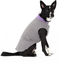 Goldpaw Duluth Double Fleece Dog Sweater Vest for Large Dogs - Soft, Stretchy Dog Fleece - Warm Pet Jacket for Fall and Winter - Premium Pet Outerwear - Machine Washable - Charcoal/Lavender - Size 22