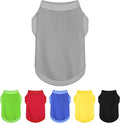 Elevate Your Dog's Fashion Quotient with Colorful and Breathable Sleeveless Cotton Shirts! Perfect Pet Apparel for Small to Medium Dogs Gray XS