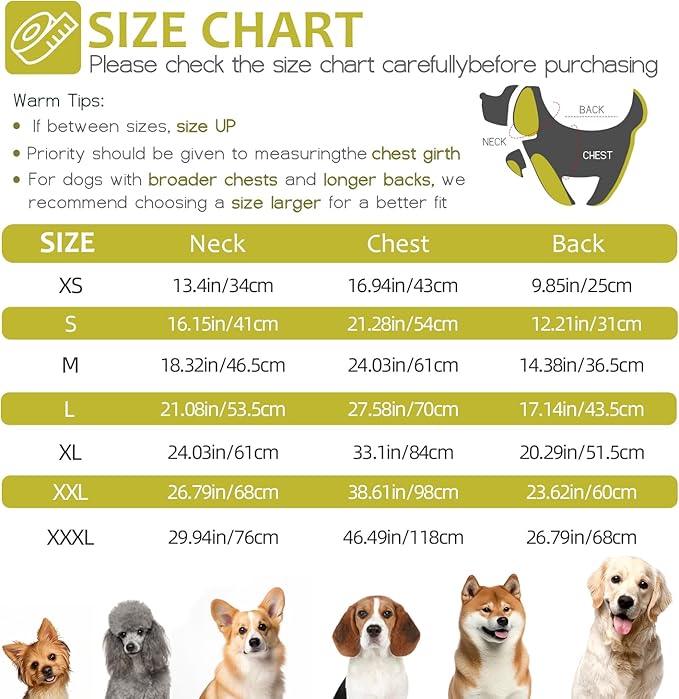 Dog Winter Coat with Harness, Dog Jacket, Pet Clothes with Zipper on Back, Waterproof Windproof Warm Vest, Reflective Cold Weather Coats, for Small Medium Large Dogs, Thick, Green, XS