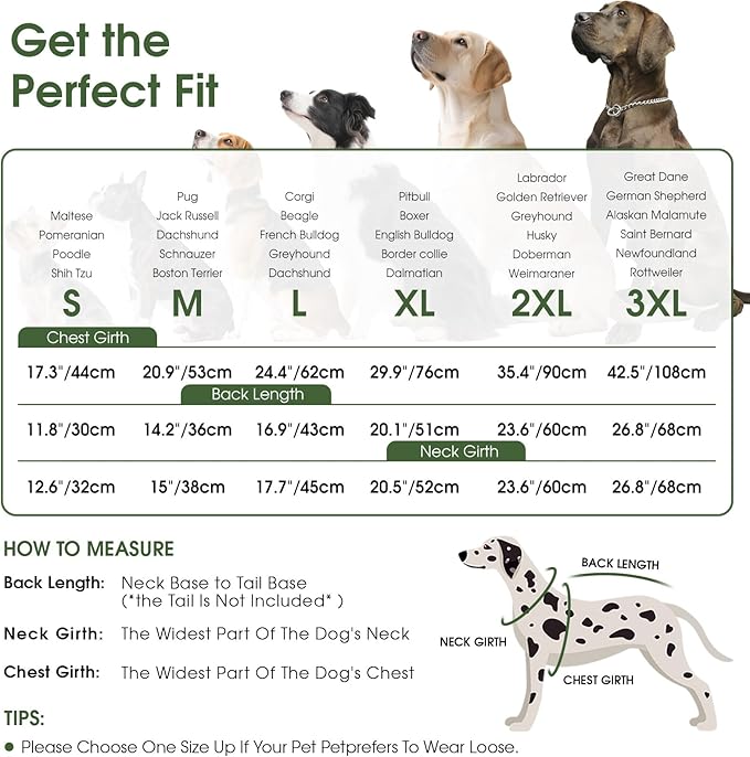Queenmore Dog Coat, Dog Coats for Small Dogs, Doggy Winter Jacket with Zipper On Back, Waterproof Pet Jacket with Harness Built in, Pet Puffer Coat for Bichon, Schnauzer, Yorkie, ArmyGreen S