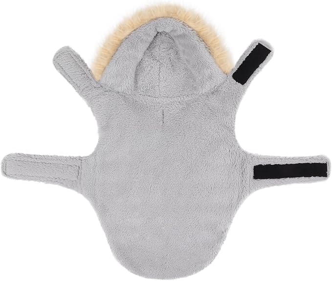 HDE Dog Puffer Jacket Fleece Lined Warm Dog Parka Winter Coat with Harness Hole Pastel Rainbow - XXL