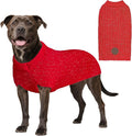 KYEESE Dog Christmas Sweater with Leash Hole Warm Pullover with Reflective Yarn for Small and Medium Dogs Male Soft Knit Pullover Boy Dog Coats Cozy Lightweight Thick Sweater,Red,Large