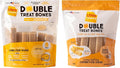 Ultra Chewy Double Treat Bones: Long-Lasting Treats Made in USA for Large and Small Breeds, Highly Digestible, for Aggressive Chewers (Peanut Butter and Chicken Flavor, 2 Packs)