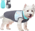 EMUST Dog Jacket, Warm Reversible Dog Winter Coat with Fleece Lining, Thick Plush Puppy Coats, Grey, XL