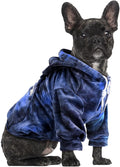 SlowTon Dog Hoodie Tie Dye - Warm Dog Sweater Hoodies with Pocket, Fall Winter Dogs Coat Jacket Pet Outfit Puppy Hooded Sweatshirt Clothes for Small Medium Large Dogs (Blue,L)