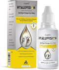 Hyaluvision Gel Eye Drops for Pets – 0.40% Hyaluronan, Relieves Dry Eyes & Infection, Soothes Allergy & Pink Eye, Lubricant, Hydration & Tear Stain Remover, 0.68 fl oz
