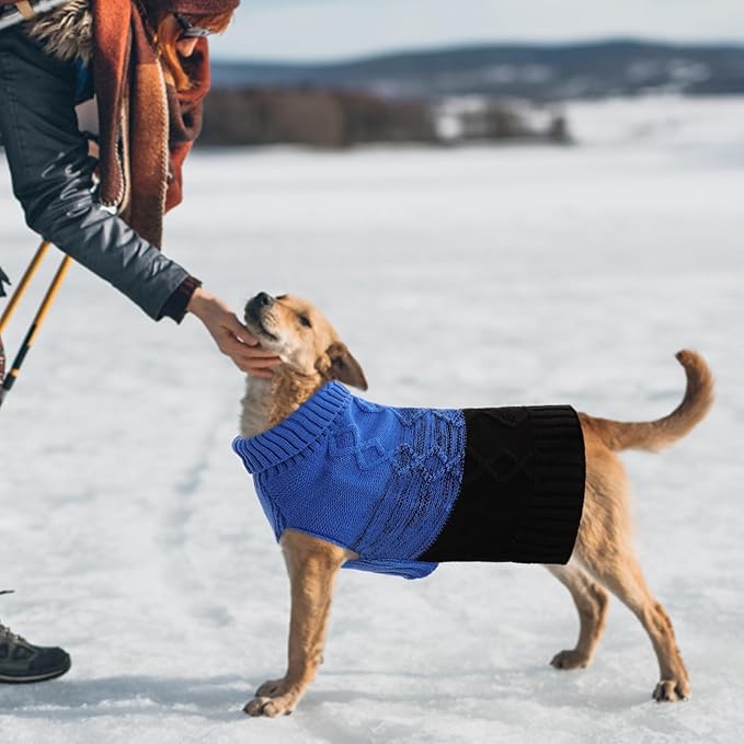 ASENKU Warm Dog Sweater for Small Medium Dogs,Pet Sweaters for Fall Winter Dog Clothing,Thicked Pullover Puppy Cat Turtleneck Sweater for Doggie Chihuahua Clothing