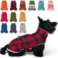 KYEESE Dog Coat Thick Cat Clothes with Pocket Windproof Dog Coats for Small Dogs Waterproof Dogs Jacket with Fleece Lined Warm Pet Winter Puffer Coat with Leash Hole Soft Pet Sweater for Cold Weather