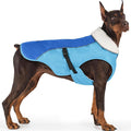 EMUST Dog Cold Weather Coats, Fleece Lining Small/Medium/Large Dog Jacket for Winter, Warm Pet Winter Clothes for Large Dogs, New Blue, XL