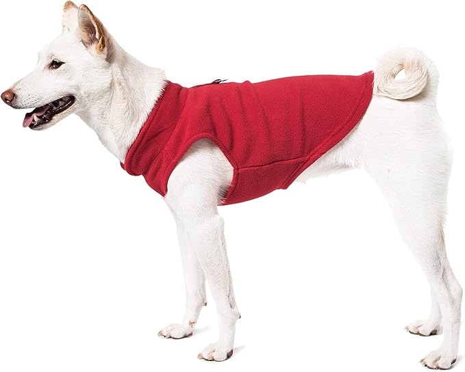 Gooby - Fleece Vest, Small Dog Pullover Fleece Jacket with Leash Ring, Pumpkin, X-Small