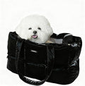 Small Dog Carrier Purse & Cat Tote Bag, Soft-Sided Handbag with Safety Strap, Breathable Mesh, Comfort Carry & Plush Cotton Interior, Lightweight Pet Travel Carrier for Daily Adventures (Black)