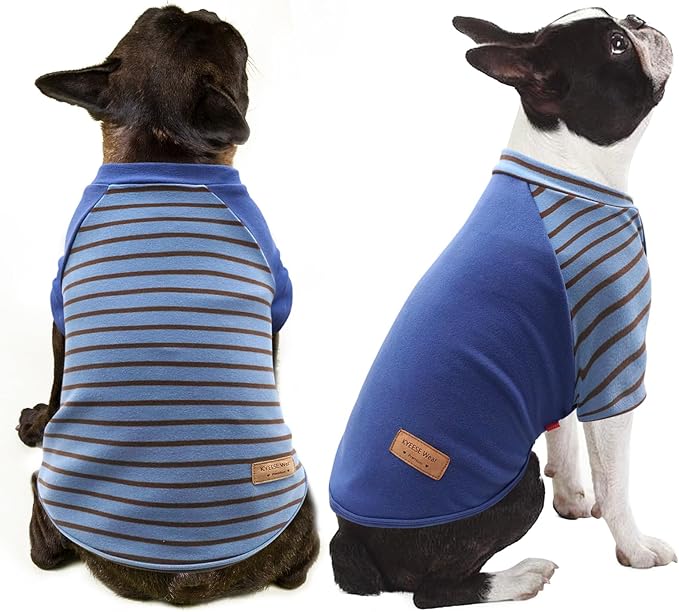 KYEESE 2Pack Dog Sweater Lightweight Puppy Fleece Sweater Dogs Sweatshirt with Sleeves Pullover Cat Sweaters Comfy Dog Sweaters for Small Dogs Male Soft Cat Clothes Stretchy Pet Coat for Cold Weather