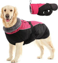 IDOMIK Dog Winter Coat, Reflective Waterproof Dog Jacket for Cold Weather, Warm Pet Coats for Small Medium Large Dogs, High Collar Doggy Fleece Snow Jacket, Winter Vest with Adjustable Buckle,XL