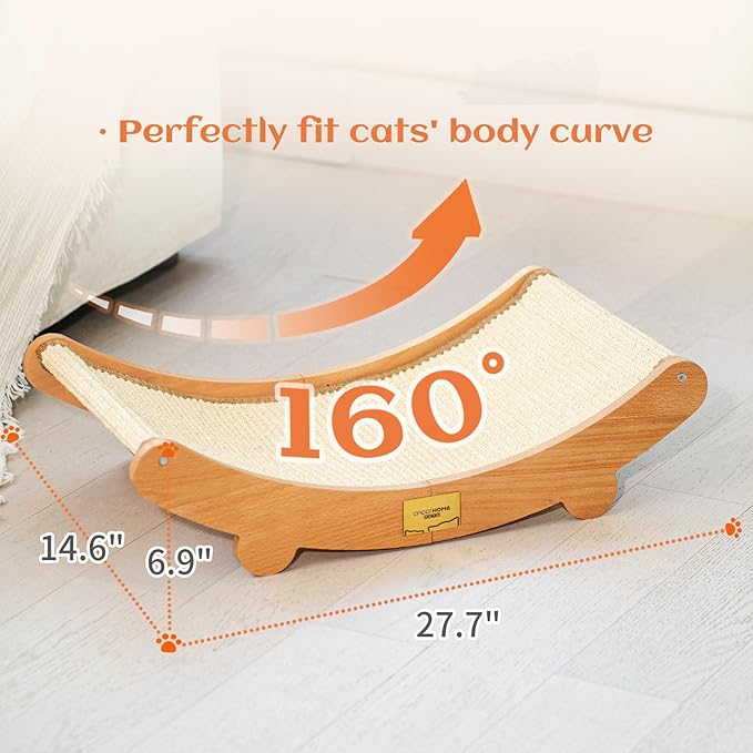 CHEERHOME PETS Sisal Cat Scratcher Bed for Indoor Cats Hammock for Scratching Pad Cat Chair Nartural Sisal Cat Scratch Post for Large Cat Scratcher Lounge(Extra Large)