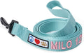 Pawtitas Personalized Dog Leash Embroidered Customize with Your Pet Name & Phone Number Puppy 6 ft Long Extra Small Teal Custom Engraved, Customized 2XS (Pack of 1)