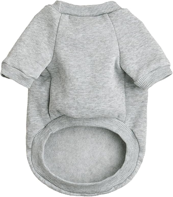 Puppy Sweater for Small Dogs Clothes Warm Winter Cat Clothe Pet Sweatshirt Knitwear Doggie Kitten Clothing, Grey, X-Large