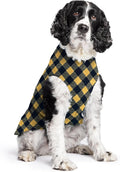 Goldpaw Stretchy Fleece Jacket for Small Dogs - Super Soft, Warm Dog Sweater - Pet Sweater Vest for Fall and Winter - Canine Clothes Made in The USA - Machine Washable - Gold Buffalo Check - Size 20