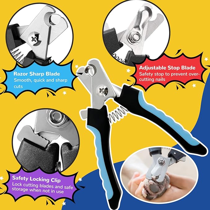 Dog Grooming Kit - Hammock, Harness, Nail Clipper for Cats and Dogs, Claw Care (S)