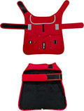 Joyride Harness FrostFlex Dog Winter Jacket - Fleece Lined & Water-Resistant - Snowsuit with Pockets for Treats & Poop Bags - Durable Cold Weather Dog Coat - Red Rush-XXL