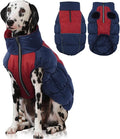 IECOii XXL Winter Coat for Large Dogs, Fleece Waterproof Jacket, Extra Large Zippered Puffer Vest for Male Female Dogs, XX-Large
