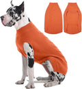 IECOii Great Dane Sweater, 5XL Dog Sweater for Extra Large Dogs, XXXXXL Dog Sweaters Christmas, Warm Winter Sweaters for Male Female Dogs, Pullover Giant Breed Knitwear, Orange - 5XL