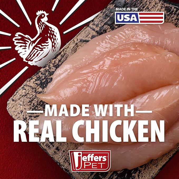 Jeffers Chicken Jerky Dog Treats, 24 oz Bag – Limited Ingredient, Healthy Training Snack, Grain Free, High Protein, 100% Real Chicken, Natural Made in USA, Perfect for Halloween & Christmas - 1 Pack