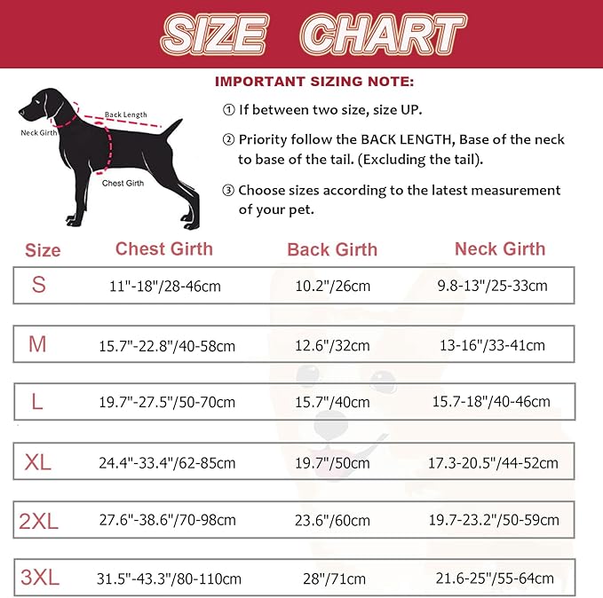 Dogcheer Warm Dog Coat, Christmas Dog Jacket Waterproof Puppy Winter Coat with Buckles, Reflective Adjustable Pet Snow Jacket Turtleneck Fleece Sweater for Small Medium Large Dogs - Red, 3XL