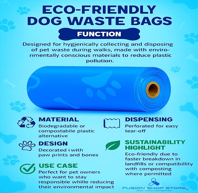 Dog Poop Bag - Pack 6 rolls 90 bags - Leak-Proof - Heavy Duty · Eco-Friendly + Travel Holder Clip Included Dispenser
