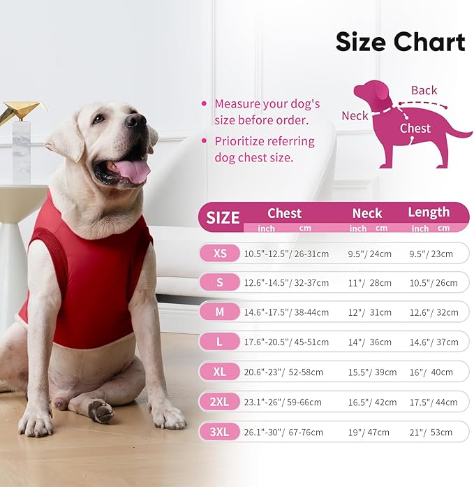Fleece Lining Dog Hoodie with Harness Built in,Extra Warm Large Dog Jacket in Winter Doggie Coats with Hooded,Red XXL