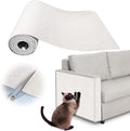 Cat Scratch Furniture Protector - 100" x 15.8" Trimmable Self-Adhesive Cat Claws Scratching Pads, DIY Climbing Couch Protector for Scratch Post Cats Tree Replacement Indoor (Cream White)