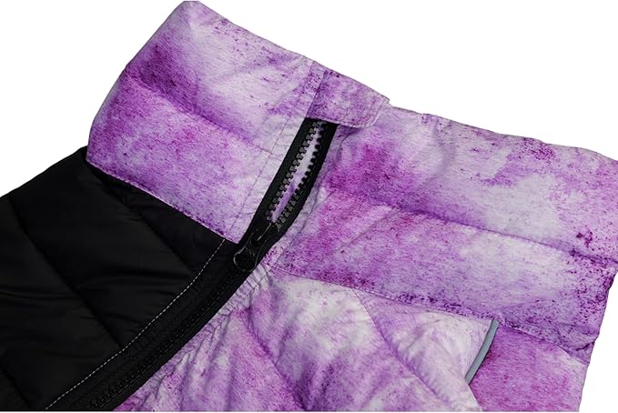 maciai-Purple Waterproof Windproof Reflective Warm Dog Vest, Zippered Adjustable Outdoor Snow Jacket for Small to Large Dogs