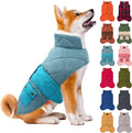 KYEESE Dog Coat Warm Pet Winter Puffer Coat with Leash Hole Waterproof Dogs Jacket with Fleece Lined Thick Cat Clothes with Pocket Soft Pet Sweater for Cold Weather Windproof Dog Coats for Small Dogs