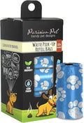 Parisian Pet Ecofriendly Dog Poop Bags Rolls - 160 Count Unscented Poop Bags for Dogs - Leakproof, Extra Thick, 8 Dog Waste Bags Refill Rolls - Blue Doggie Poop Bags - Fits All Dispenser