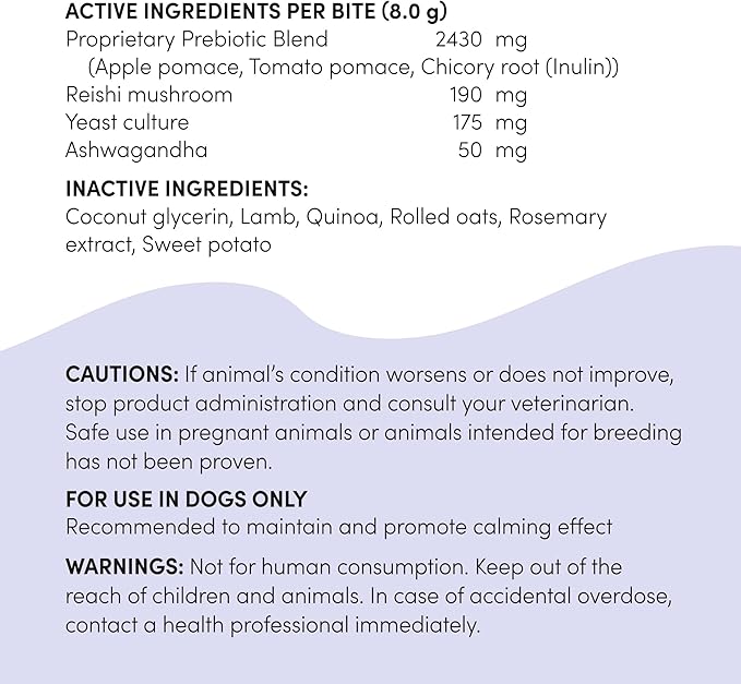 CRUMPS NATURALS Gutsy-Calm Bites 10oz/284g, Dog Treats, Supplements