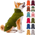 KYEESE Dog Coat Windproof Dog Coats for Small Dogs Soft Pet Sweater for Cold Weather Waterproof Dogs Jacket with Fleece Lined Warm Pet Winter Puffer Coat with Leash Hole Thick Cat Clothes with Pocket