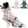 Dog Raincoat, Waterproof Windproof Dog Rain Jacket with Hood, Rain Coat with Leash Hole, Adjustable Raincoat Poncho for Small Medium Large Dogs Outdoor (Pink, X-Large)