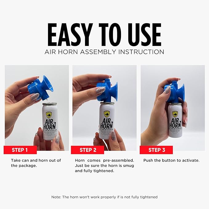 GUARD DOG SECURITY Air Horn for Dogs, Powerful Blow Air Horns training and behavior aids, Air Horn for Safety, Stops Barking, Jumping, Fighting, Chasing, Works as coyote deterrent (1 Pack w/whistle)