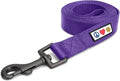 Pawtitas 6 FT Solid Color Leash for Puppy - Comfortable Handle Dog Training Leash - Extra Small/Small - Purple