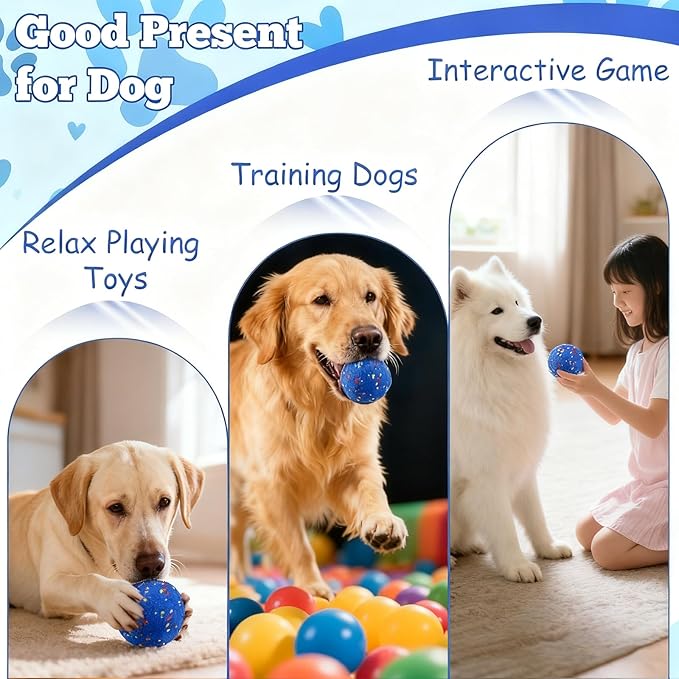 Smart Interactive Dog Toy, Automatic Moving Bouncing and Stimulation Interactive Dog Ball, Pet-Safe E-TPU Material, IP54 Waterproof Rating, Anti Boredom Dog Toys to Keep Them Busy,White