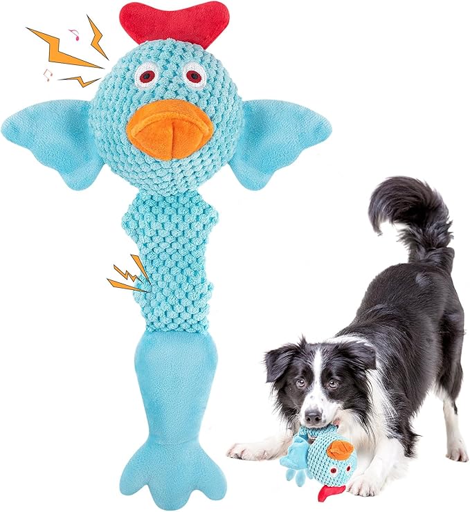 Squeaky Dog Toys for Medium and Small Dogs-Interactive Tug of War Toy for Puppy Teething,Great Plush Dog Toy for Dogs to Keep Them Busy